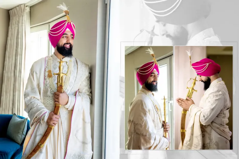 Sikh wedding Groom's photoshoot.