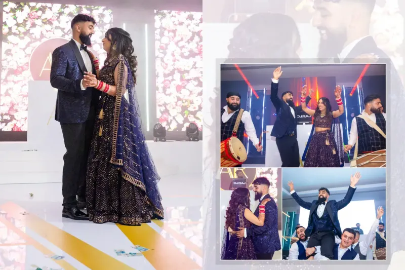 Stunning Sikh wedding reception night.