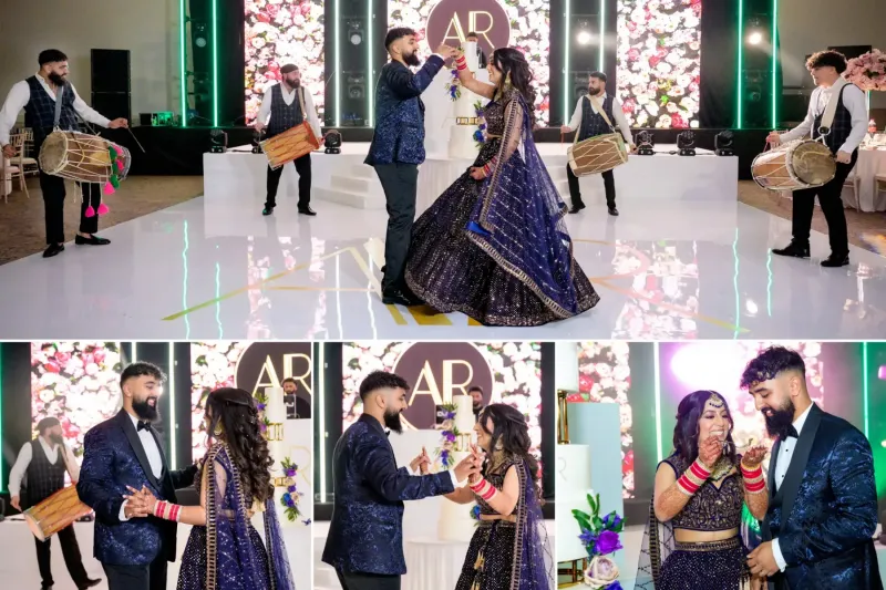 Traditonal Punjabi dhol players at Sikh weddings.