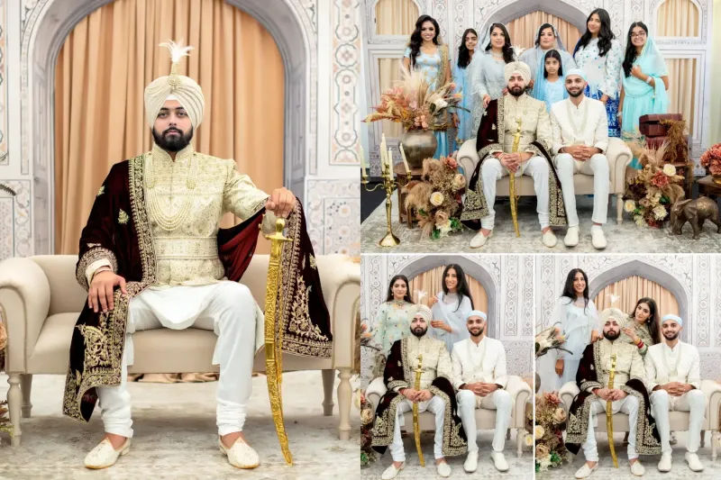 Sikh Wedding Family Portraits