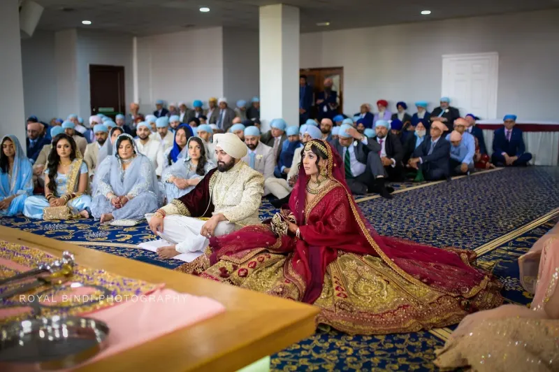 Sikh wedding ceremonies in Gurdwara.