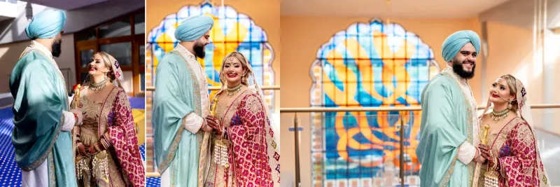 Artistic Sikh wedding photography.