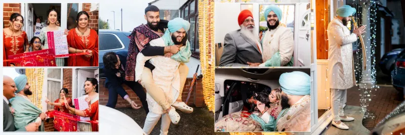 Candid moments of Sikh wedding.