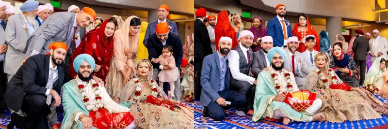 Sikh couple with the family.