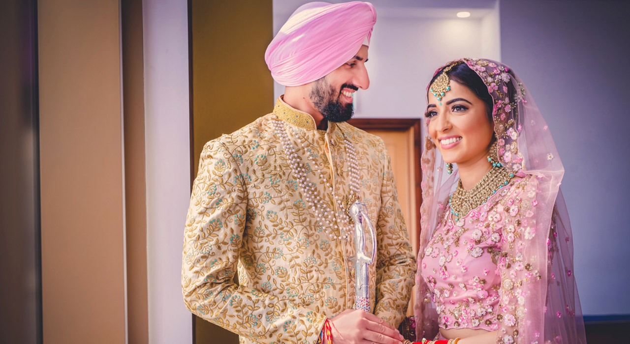 Sikh Wedding Couple's Happy Moment