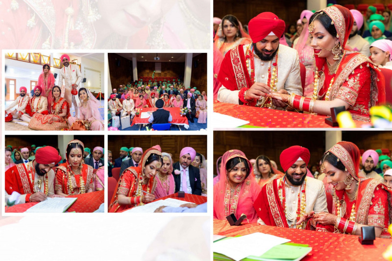 Collage of Photos of a Wedding Ceremony