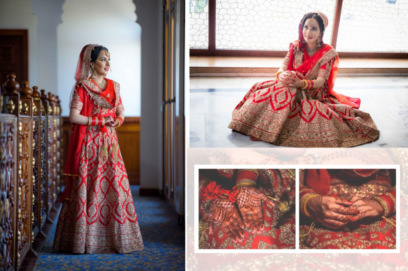 Sikh Bride Captured in a Vibrant Red Lehenga