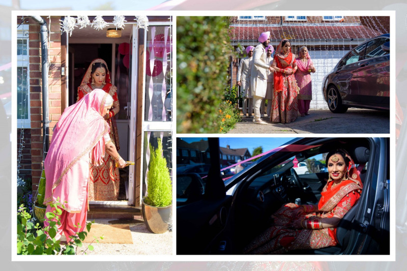 Sikh Bride is Getting Ready in Pink Sari