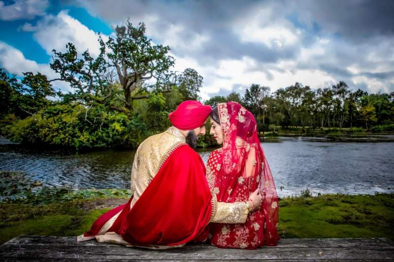 Bride and Groom Sikh Wedding Photography