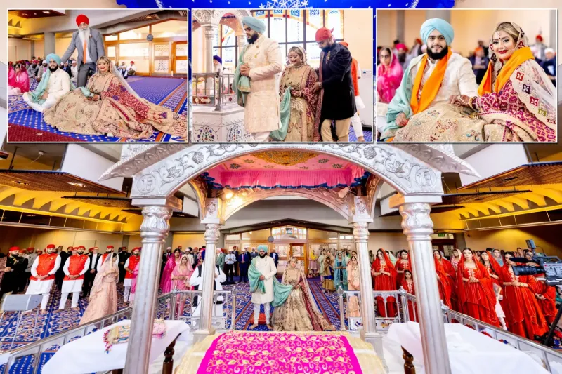 Exquisite Anand Karaj in Gurdwara London