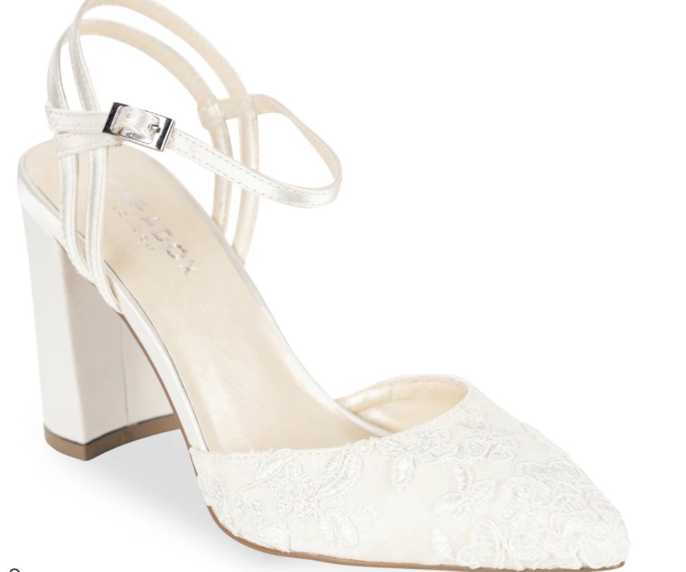 Fauna high block wedding heels