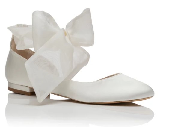 Hetty flat ivory wedding shoes