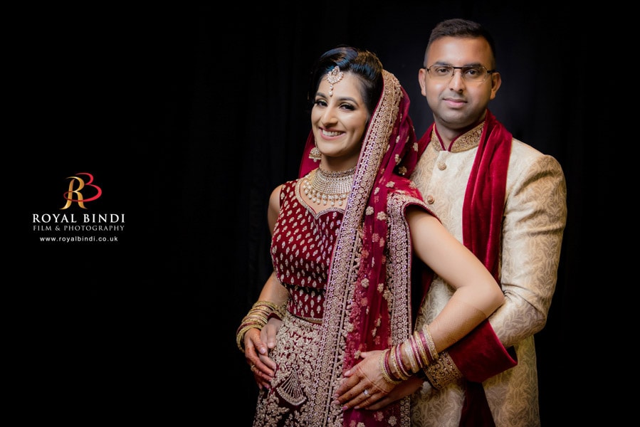 Beautiful portraits of bride and groom Indian Asian Weddings Photography