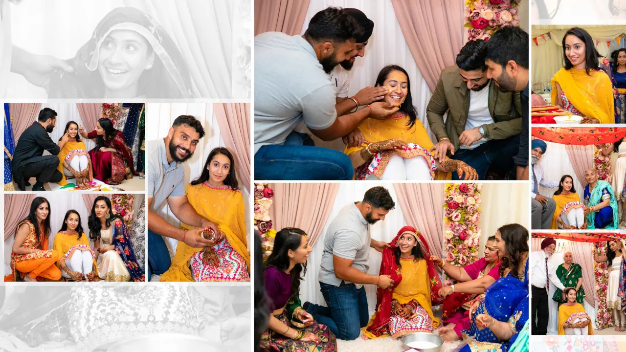 Henna ceremony of a Sikh bride.