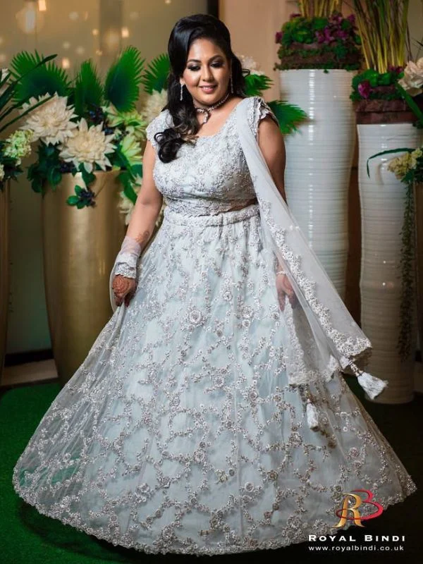 Bride in white wedding gown