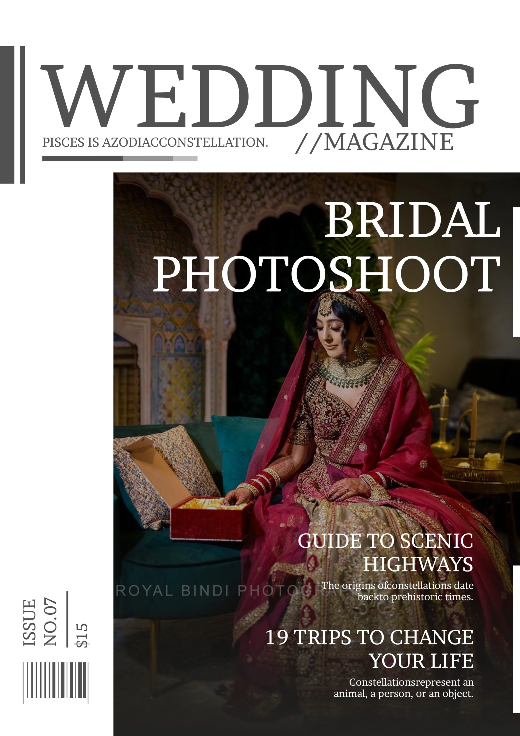 Indian bridal photoshoot featured in Newspaper