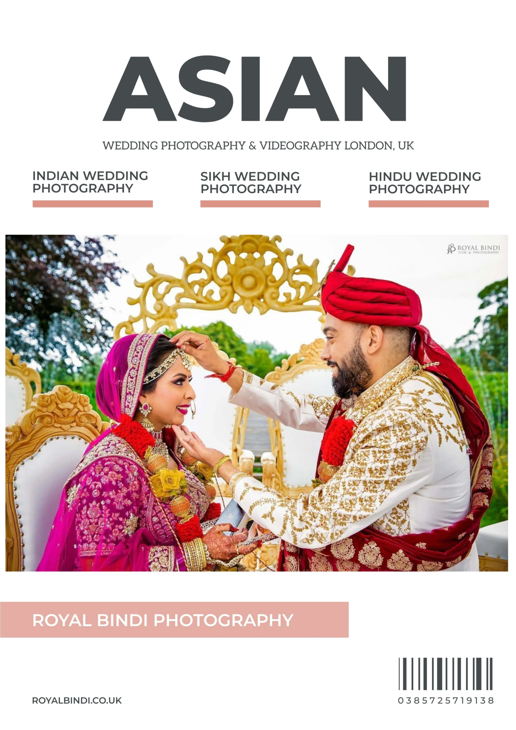 Couple at Asian wedding ceremony