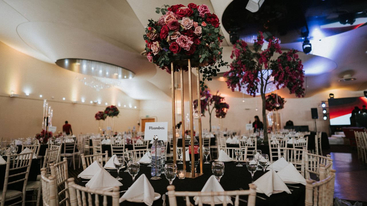 luxurious event decor at the city pavilion