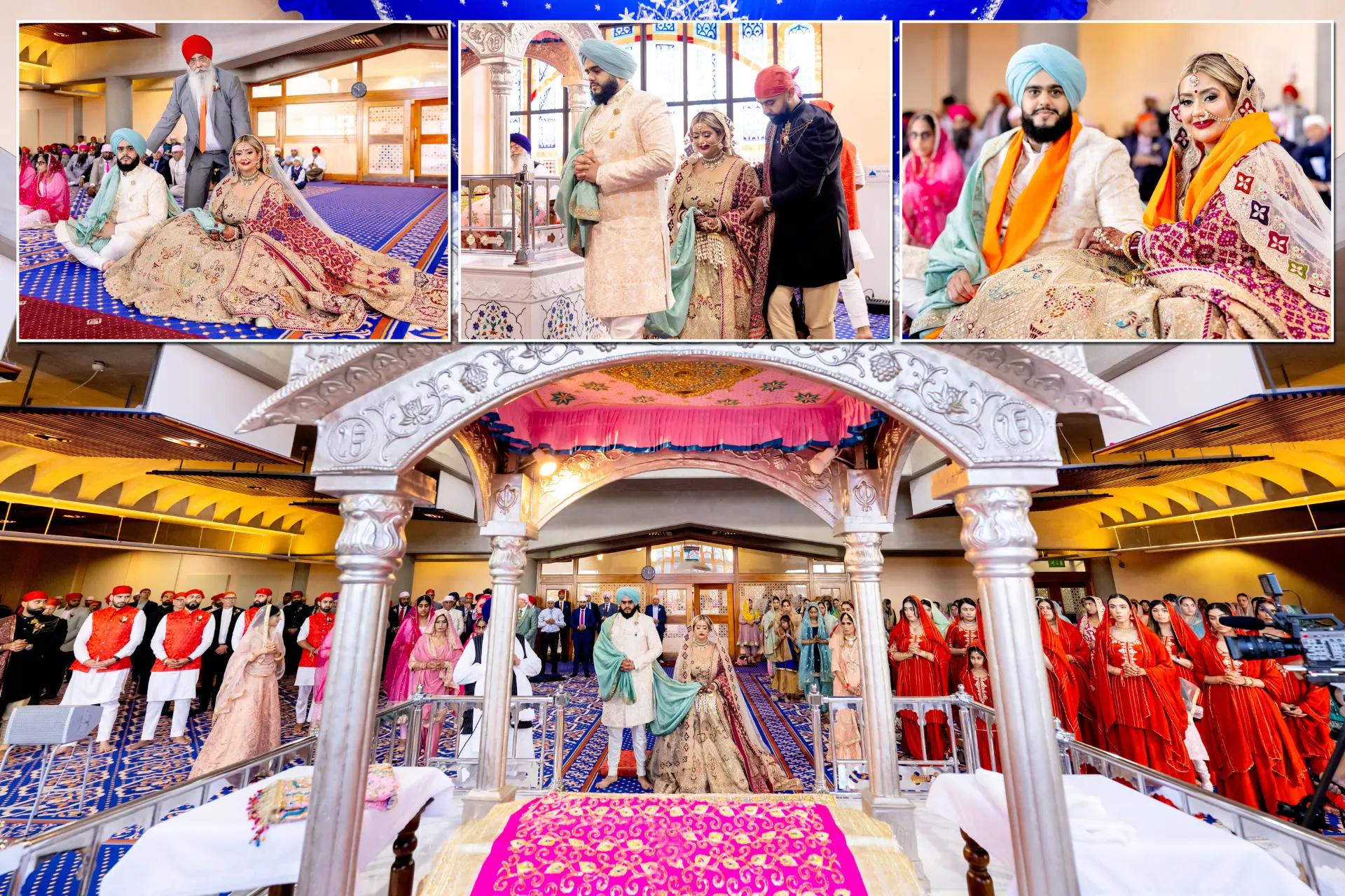 Exquisite Anand Karaj Ceremony in Sikh Gurdwara, UK