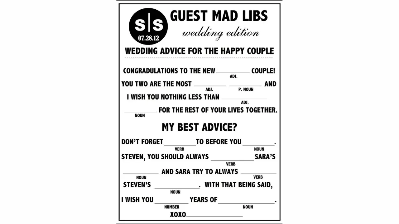 Guest Mad Libs