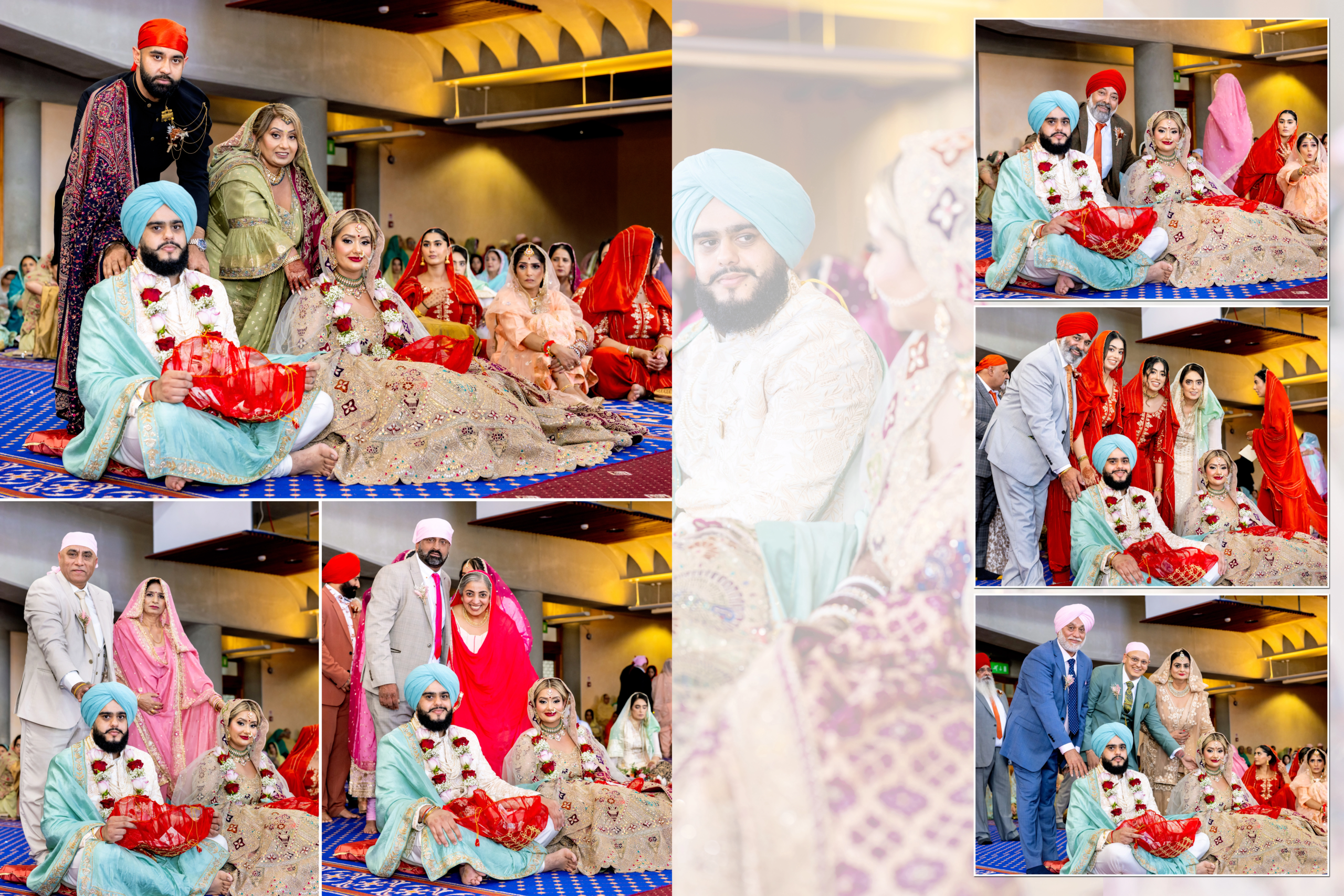 Colorful Sikh Wedding Photography Scene