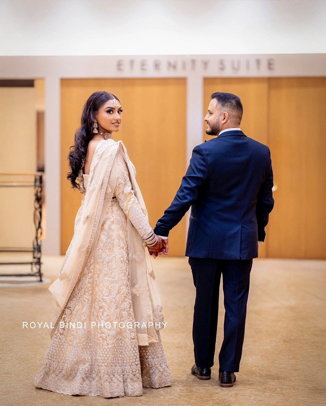 Wedding Poses by Indian Couple at Meridian Grand Reception