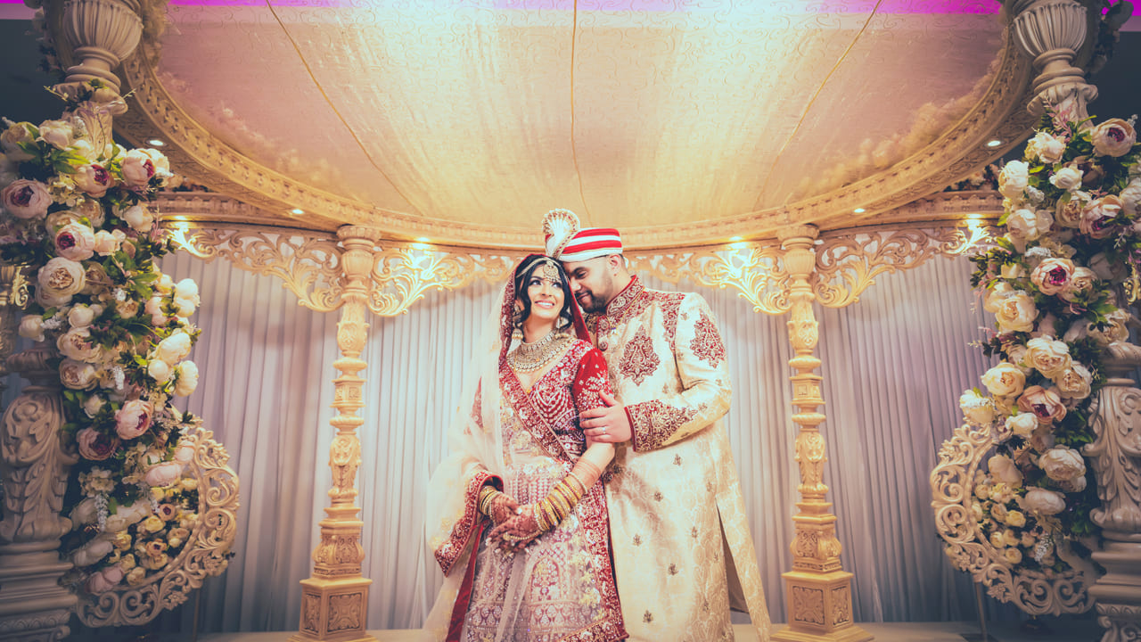 Indian wedding beautiful couple photography.